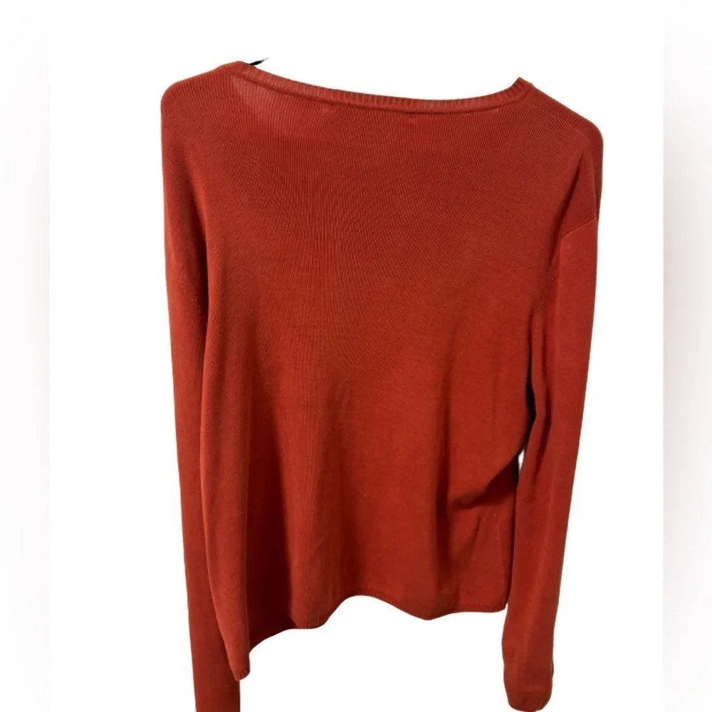 Louben Women’s Burnt Orange Silk Blend Sweater, size XL, high end, new condition - Picture 4 of 5